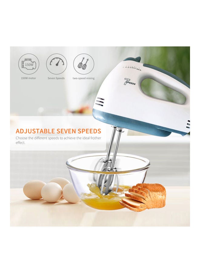 مضرب (خفافة) بيض كهربائي أوتوماتيكي ب7 سرعات مصنوع من الستانلس ستيل مع قابس أمريكي متعدد الألوان 19*7.5*15.5سم - Image 3