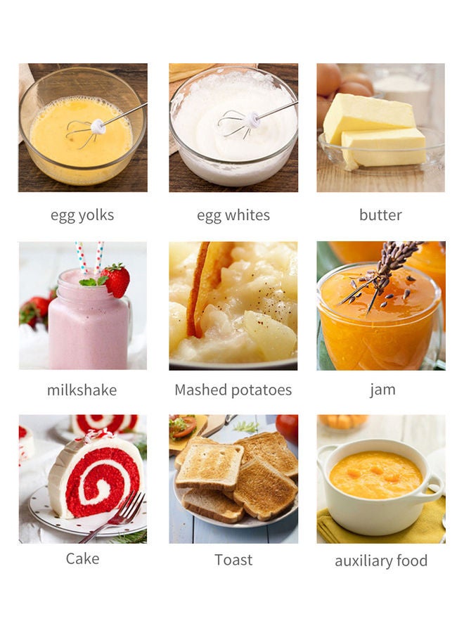 مضرب (خفافة) بيض كهربائي أوتوماتيكي ب7 سرعات مصنوع من الستانلس ستيل مع قابس أمريكي متعدد الألوان 19*7.5*15.5سم - Image 5