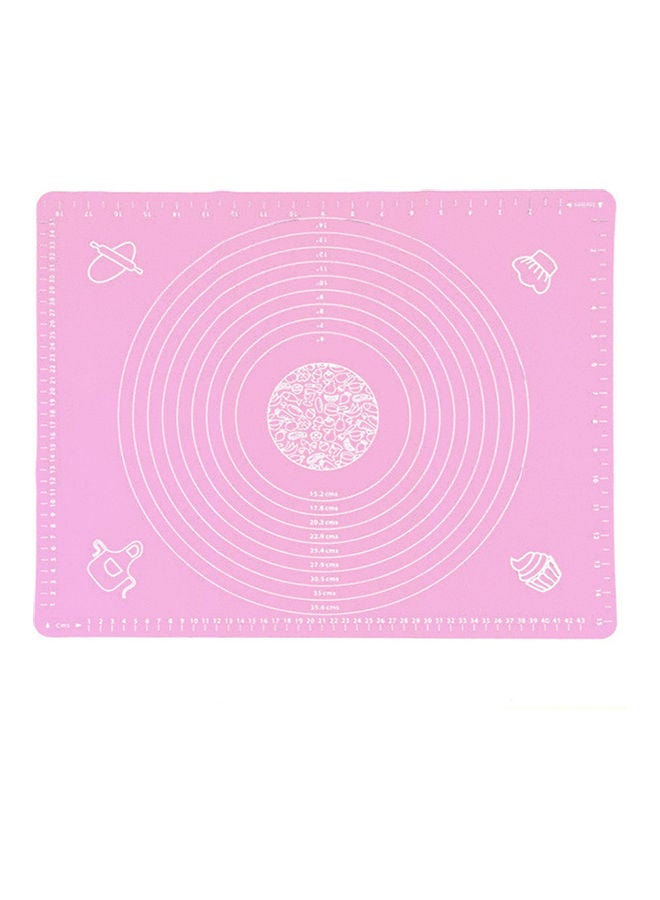 Silicone Baking Mat Dough Maker Pad With Measurements, Dough Rolling Mat, Non-slip Non-stick Rolling Pastry Mat For Kitchen Birthday Wedding Party Pink 12*4*10cm  - Image 1