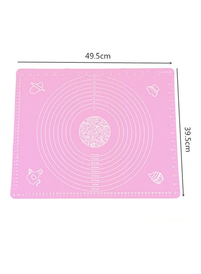 Silicone Baking Mat Dough Maker Pad With Measurements, Dough Rolling Mat, Non-slip Non-stick Rolling Pastry Mat For Kitchen Birthday Wedding Party Pink 12*4*10cm  - Image 4