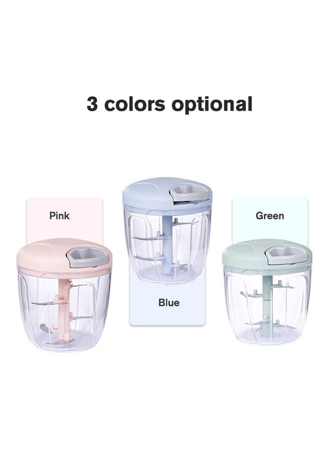 Generic - Manual Food Chopper  Garlic Onion Chopper Garlic Mincer Hand Pull String Vegetable Processor Green 12.5*12*12cm - Image 1