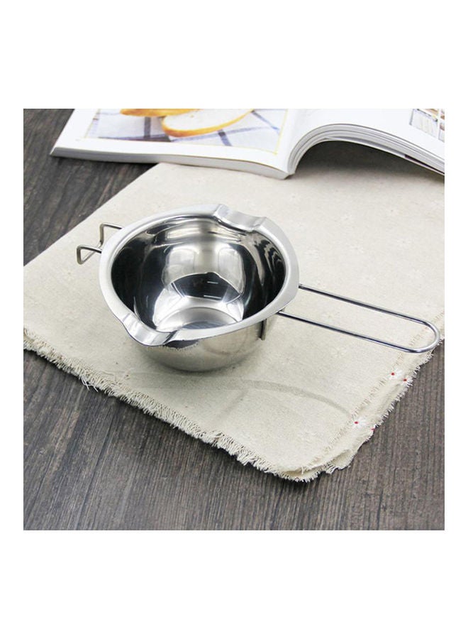 Generic 400mL Chocolate Melting Bowl Butter Milk Tool Baking Stainless Steel Chocolate Pot Milk Chocolate Cheese Sugar Saucepan Homemade Cosmetics Pot Furnace Heated Stainless Steel 400mLcm  - Image 1
