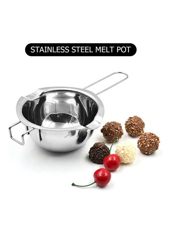Generic 400mL Chocolate Melting Bowl Butter Milk Tool Baking Stainless Steel Chocolate Pot Milk Chocolate Cheese Sugar Saucepan Homemade Cosmetics Pot Furnace Heated Stainless Steel 400mLcm  - Image 2