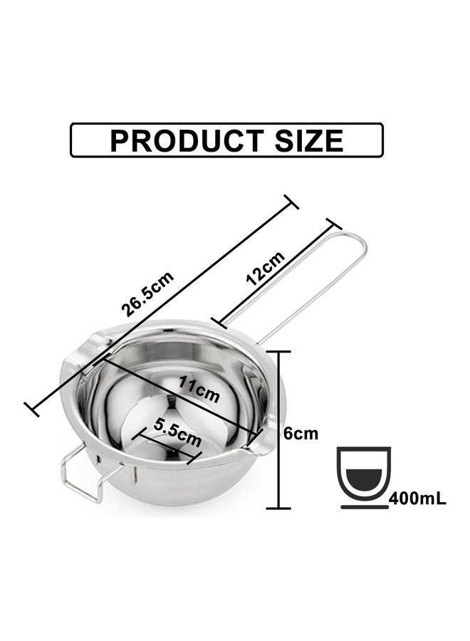Generic 400mL Chocolate Melting Bowl Butter Milk Tool Baking Stainless Steel Chocolate Pot Milk Chocolate Cheese Sugar Saucepan Homemade Cosmetics Pot Furnace Heated Stainless Steel 400mLcm  - Image 4