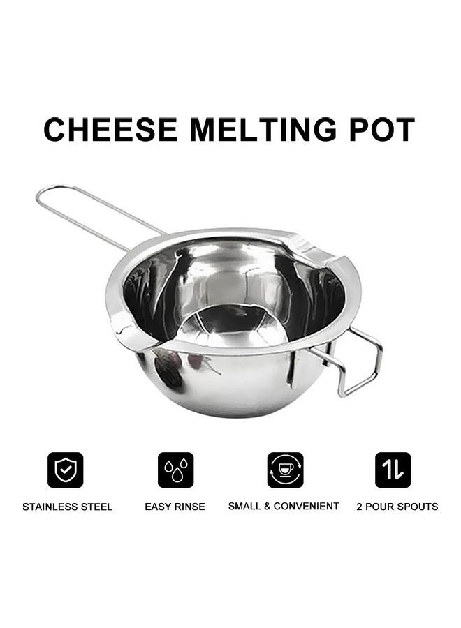 Generic 400mL Chocolate Melting Bowl Butter Milk Tool Baking Stainless Steel Chocolate Pot Milk Chocolate Cheese Sugar Saucepan Homemade Cosmetics Pot Furnace Heated Stainless Steel 400mLcm  - Image 5