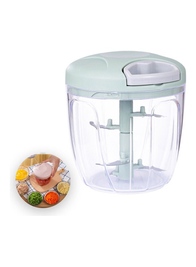 Generic - Manual Food Chopper  Garlic Onion Chopper Garlic Mincer Hand Pull String Vegetable Processor Green 12.5*12*12cm - Image 1