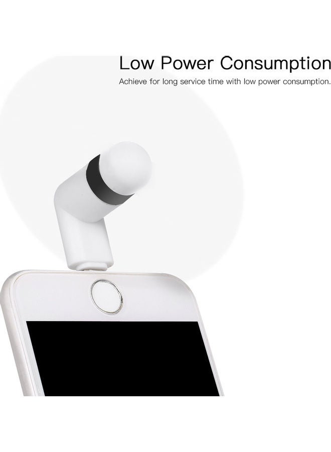 Type-C Portable Cooling Fan Flexible Laptop(White) White  - Image 5