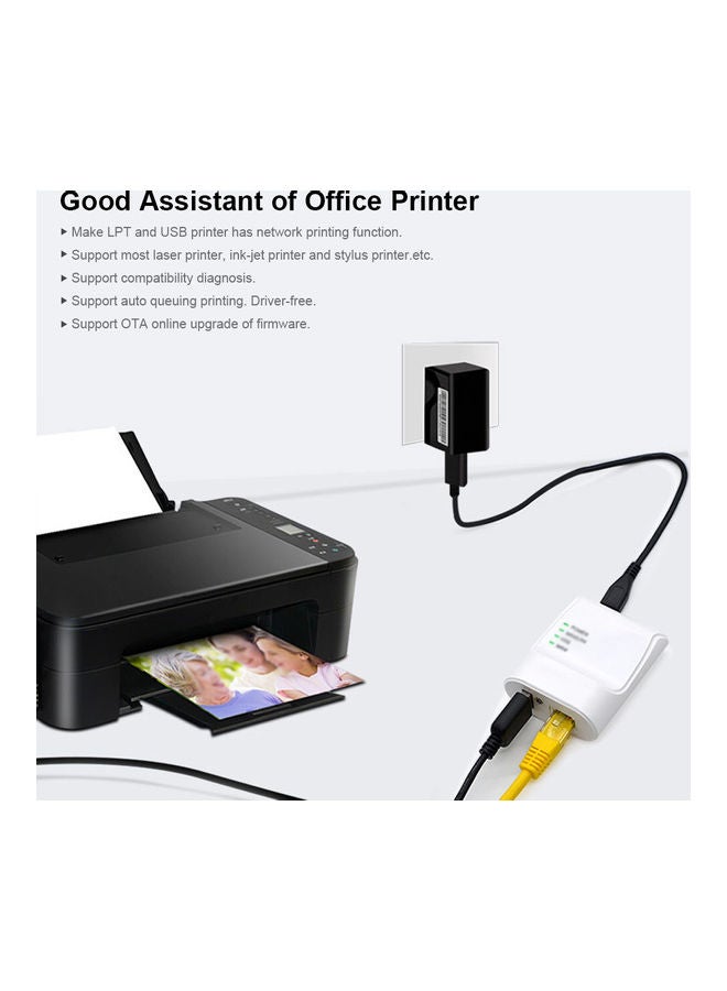 Generic - USB Network Printer Server Multicolour - Image 1
