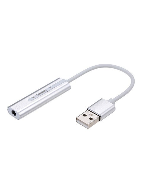 USB External Sound Card Silver