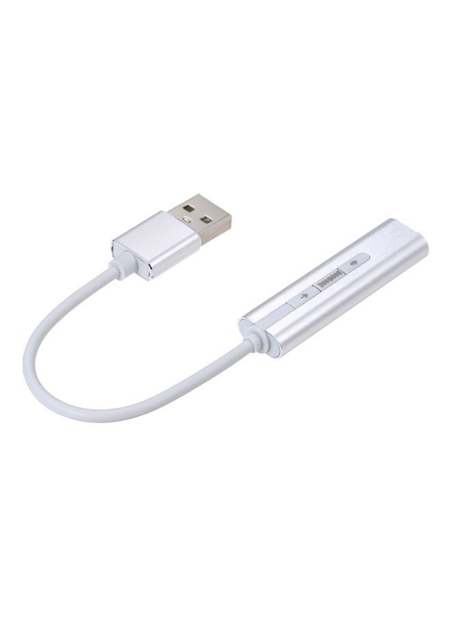 USB External Sound Card Silver