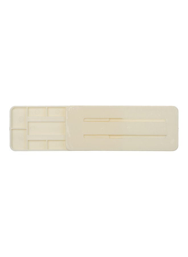 Generic - Punch free Plug Sticker Surge Protector Wall Mount White 10.3x0.7x4cm - Image 1