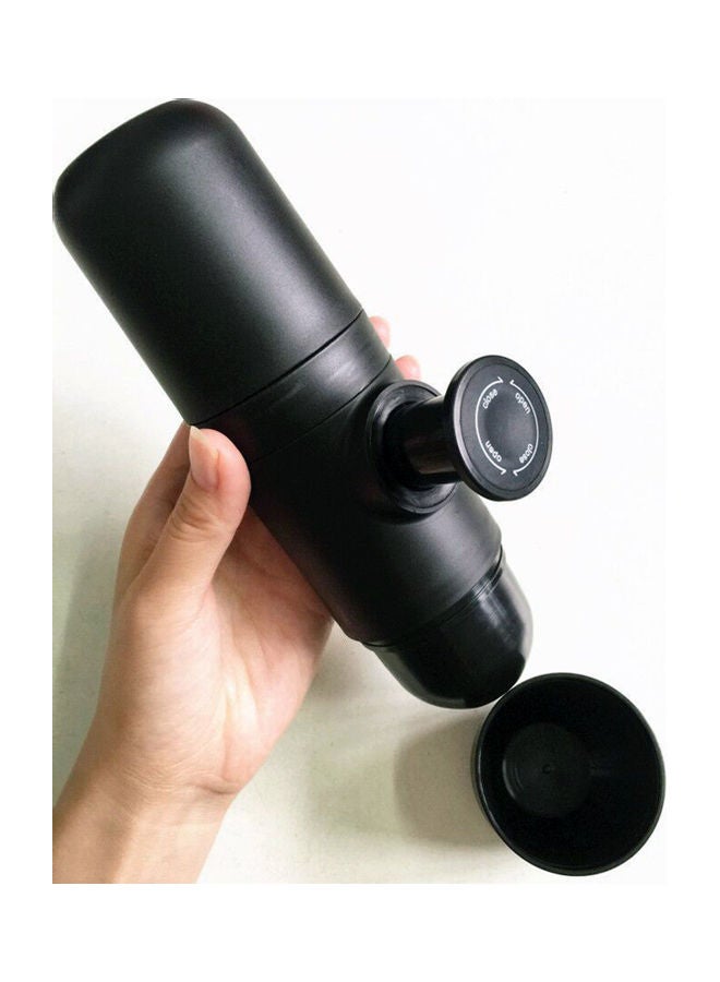 Generic - 70mL Manual Coffee Machine Mini Portable Ground Coffee Espresso Machine Hand Operated Coffee Maker For Camping Hiking 0.07 L MH1092 Black - Image 1