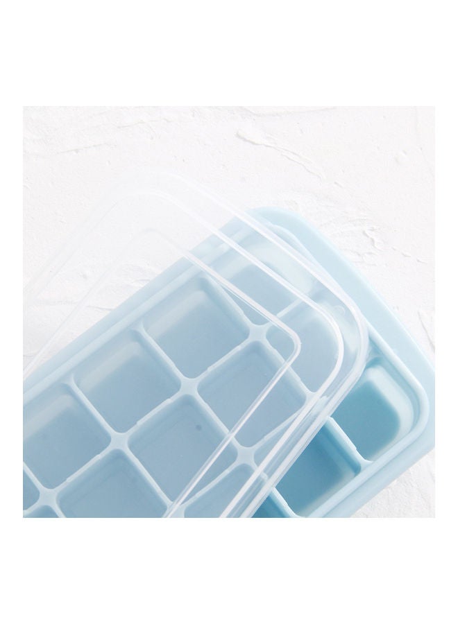 Generic - Silicone Ice Cube Tray Ice Cube Mold Container Frozen Cubes With 24 Compartments Are Enclosed By Lid For Households Party Blue 25*3*10cm - Image 1