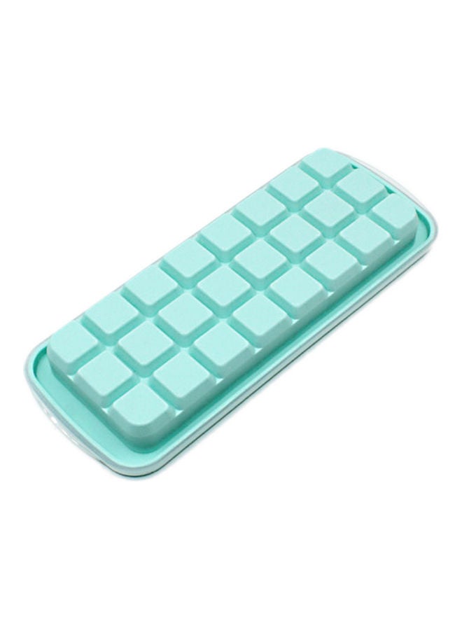 Silicone Ice Cube Tray Ice Cube Mold Container With 24 Compartments Are Enclosed By Lid For Households Party Green 25*3*10cm - Image 5