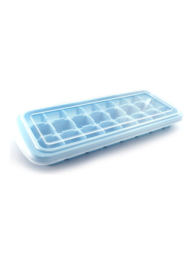 Generic - Silicone Ice Cube Tray Ice Cube Mold Container Frozen Cubes With 24 Compartments Are Enclosed By Lid For Households Party Blue 25*3*10cm - Image 1