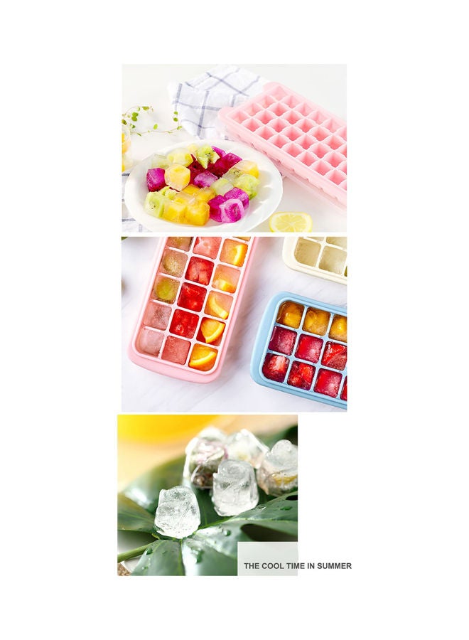 Silicone Ice Cube Tray Ice Cube Mold Container With 24 Compartments Are Enclosed By Lid For Households Party Green 25*3*10cm - Image 2