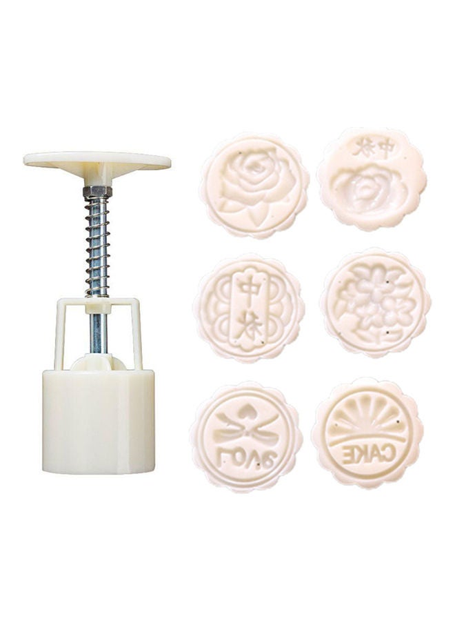 Mid Autumn Festival Moon Cake Making Mould White - Image 1