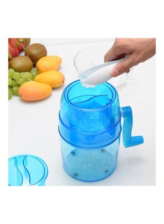 Generic Ice Shaver Machine, Hand Crank Operated Ice Breaker Ice Crusher Maker Snow Cone Machine Blue 140x140x150mm  - Image 5