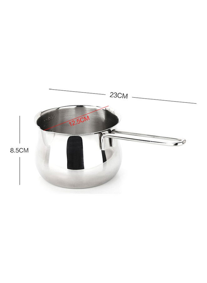 Generic Creative Kitchen Baby Food Non-Stick Pan Milk Pot Butter Chocolate Melted Heating Pot Warmer Pan Silver 25*10*10cm  - Image 2
