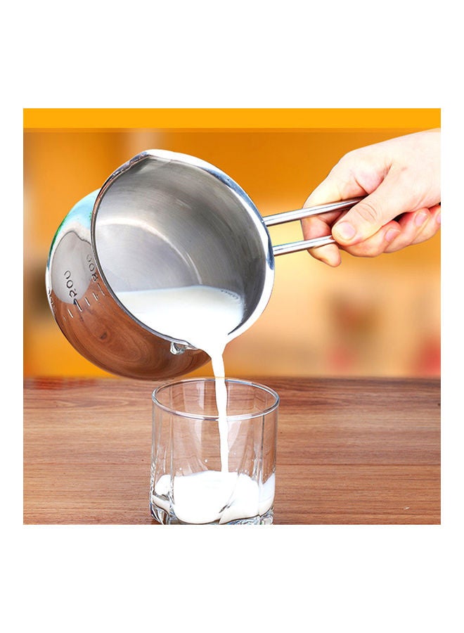 Generic Creative Kitchen Baby Food Non-Stick Pan Milk Pot Butter Chocolate Melted Heating Pot Warmer Pan Silver 25*10*10cm  - Image 5