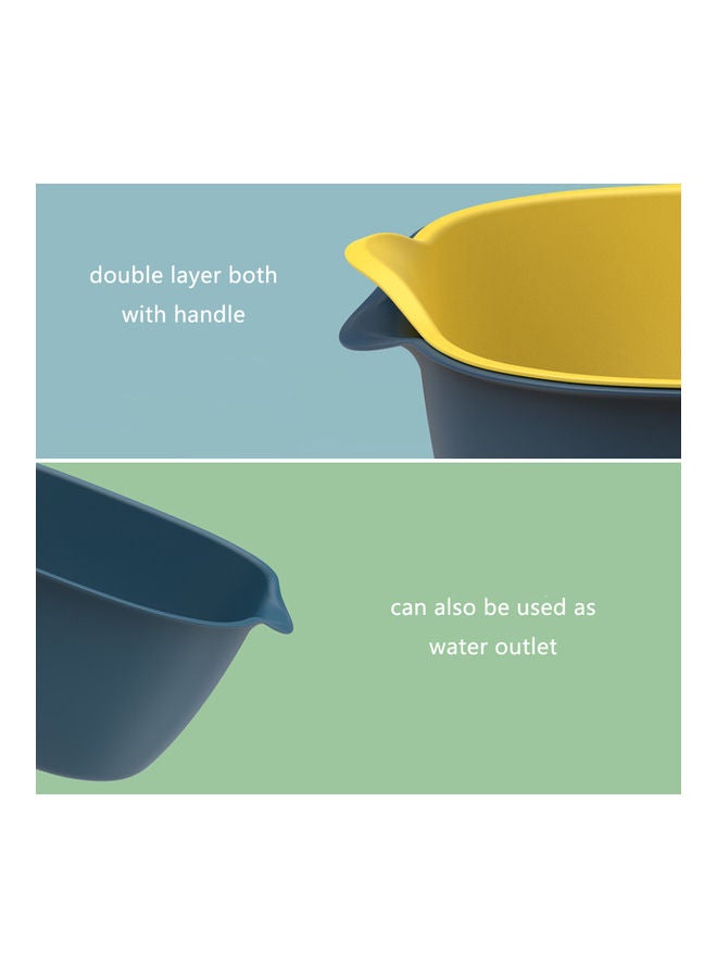 Multi-functional Kitchen Colander Filter Bowl Set multicolour 25x10x22.5cm - Image 4