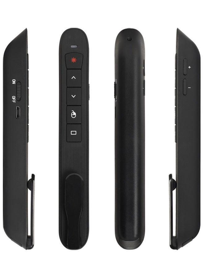Generic Air Mouse Flip Pen Laser Pointer Black  - Image 3
