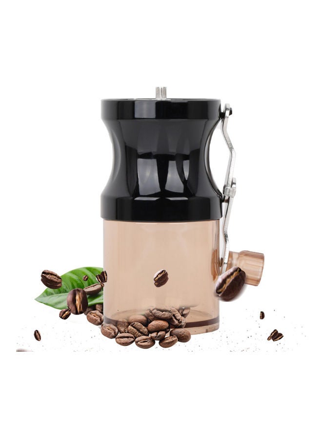 مطحنة قهوة يدوية محمولة مصنوعة من السيراميك مع مقبض من الاستانلس ستيل قابلة للتعديل للاستخدام في المنزل والمكتب والسفر أسود 13.2*7*7.2سم - Image 1