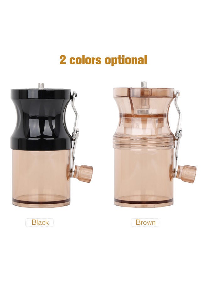 مطحنة قهوة يدوية محمولة مصنوعة من السيراميك مع مقبض من الاستانلس ستيل قابلة للتعديل للاستخدام في المنزل والمكتب والسفر أسود 13.2*7*7.2سم - Image 2