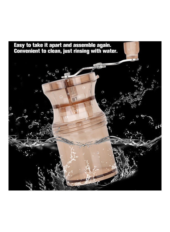 مطحنة قهوة يدوية محمولة مصنوعة من السيراميك مع مقبض من الاستانلس ستيل قابلة للتعديل للاستخدام في المنزل والمكتب والسفر أسود 13.2*7*7.2سم - Image 3