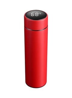 Intelligent  Insulated Temperature Display LCD Touch Screen Stainless Steel Bottle Red 24x7x7cm