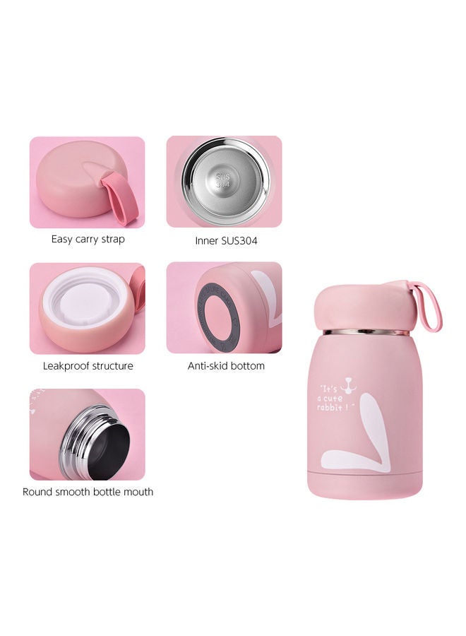 Stainless Steel Vacuum Insulated Bottle With Easy Carry Strap For Hot And Cold Coffee 15x8x8cm  - Image 2