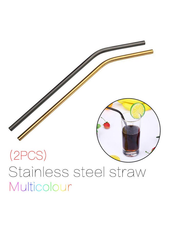 Generic Stainless Steel Straw Black/Gold  - Image 3