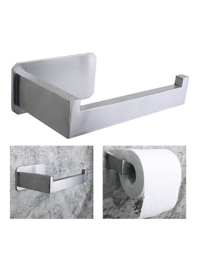 Wall-Mounted Roll Paper Holder Silver