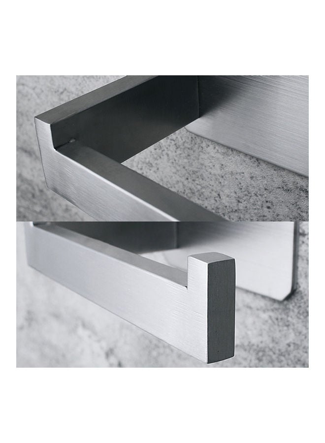 Wall-Mounted Roll Paper Holder Silver