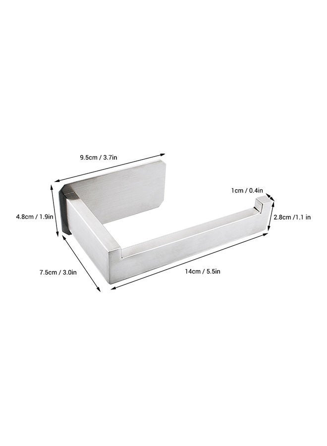 Wall-Mounted Roll Paper Holder Silver