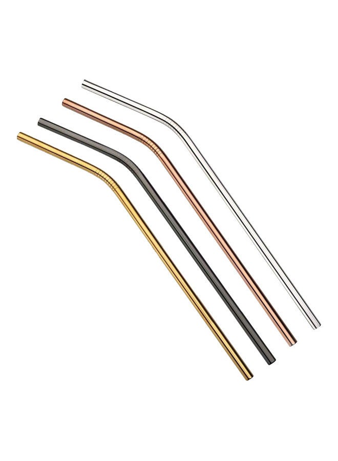 Generic Stainless Steel Straw Silver/Gold/Black 
