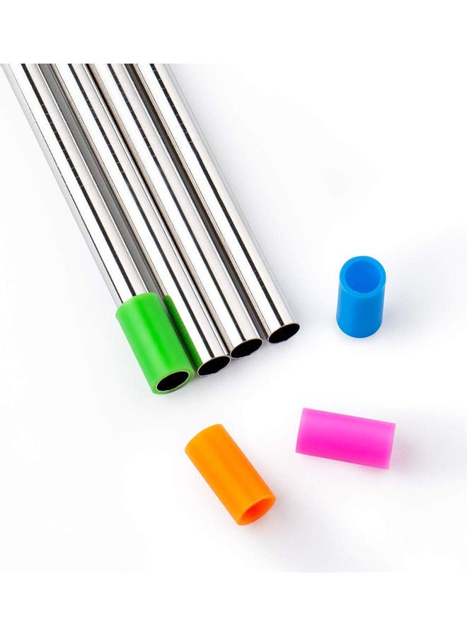 Generic Stainless Steel Straw Silver/Pink/Green  - Image 4