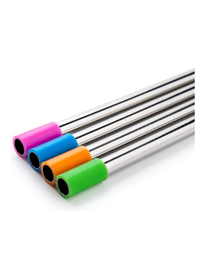 Generic Stainless Steel Straw Silver/Pink/Green  - Image 5