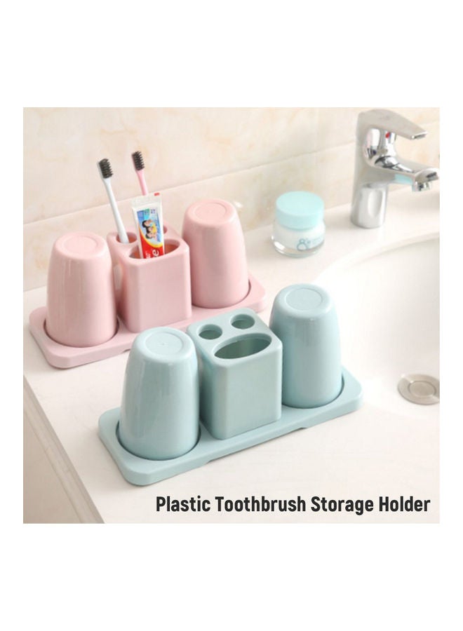 Plastic Toothbrush Toothpaste Holder Blue 26.5x10x12cm  - Image 4