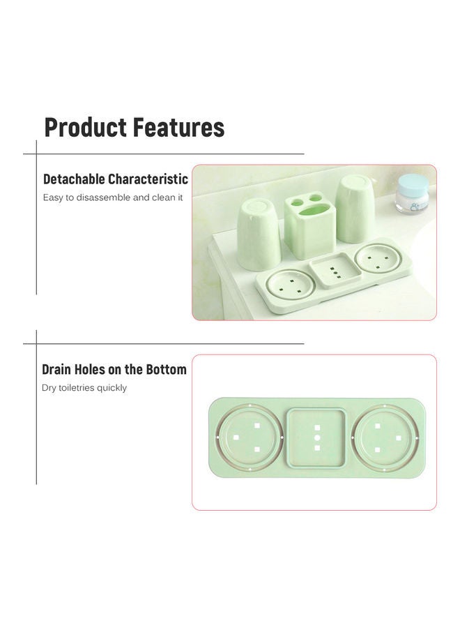 Generic Plastic Toothbrush Toothpaste Holder Green 26.5x10x12cm  - Image 3