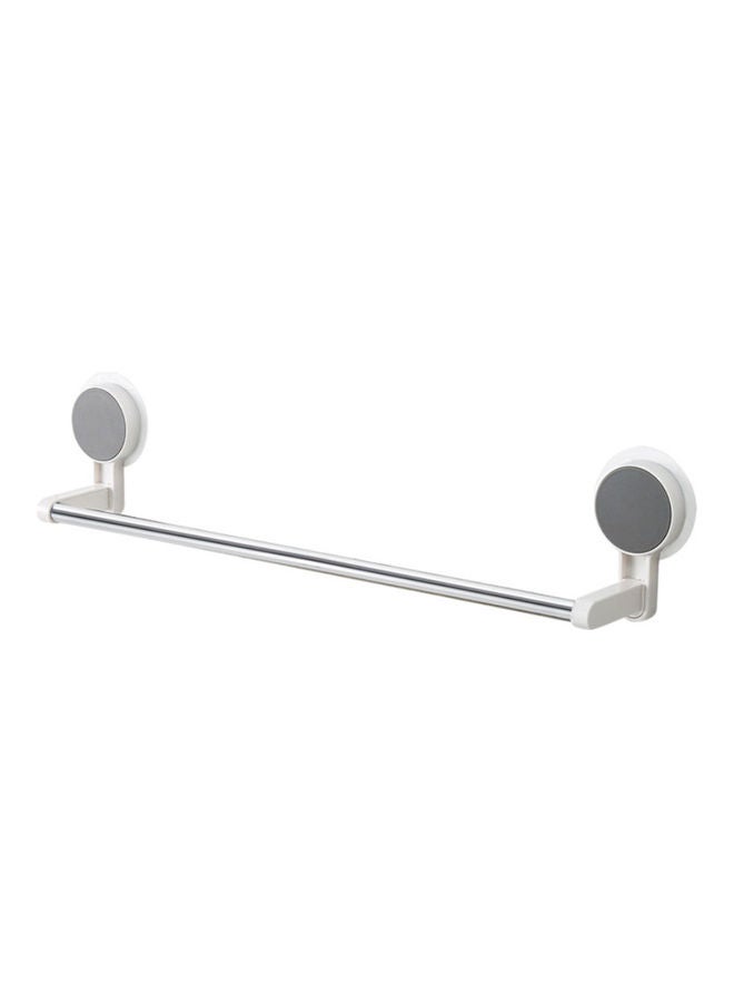 Wall Mounted Shoe Rack with Hooks White 48.5x2.5x8cm  - Image 1