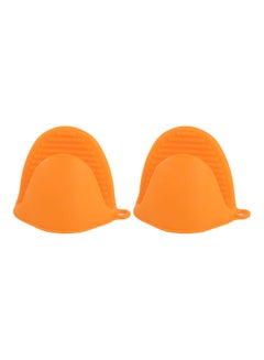 Generic Pair Of Thick Oven Pinch Mitts Orange 