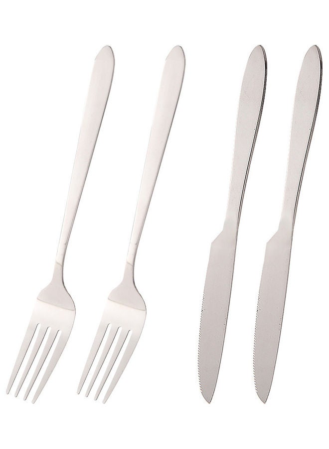 Generic - Flatware  Fork Spoon And Knife Silver - Image 1
