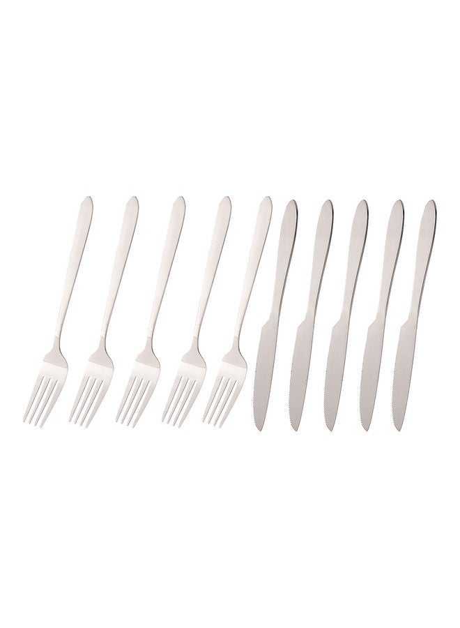 Flatware  Fork Spoon And Knife Silver - Image 1