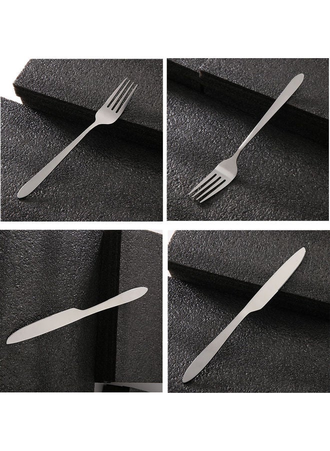 Flatware  Fork Spoon And Knife Silver - Image 3