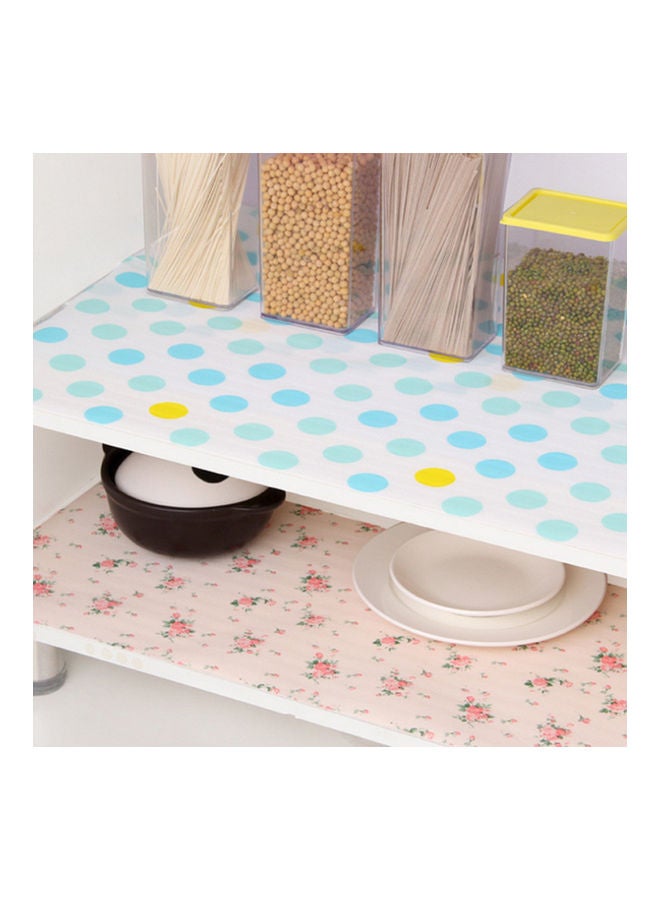 5-Piece Printed Drawer Storage Liner White/Blue/Red 12x197inch - Image 3