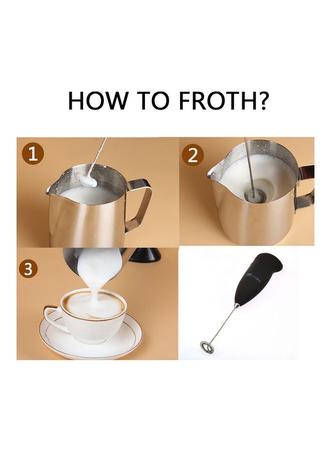 Generic - Electric Milk Frother Black/Silver 22.5x4x5cm - Image 1
