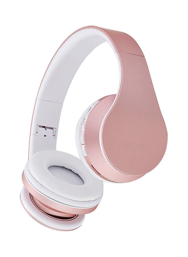 Wireless Stereo Over-Ear Headset With Mic Rose Gold/White - Image 2