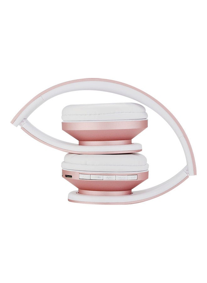 Wireless Stereo Over-Ear Headset With Mic Rose Gold/White - Image 3