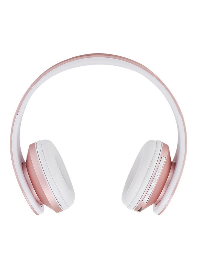 Wireless Stereo Over-Ear Headset With Mic Rose Gold/White - Image 4